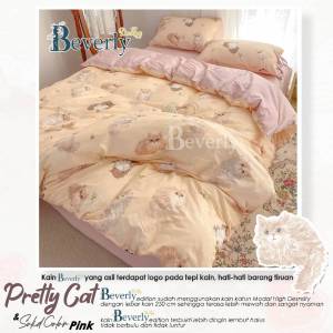 Seprai Motif  KUCING PRETTY Bahan Katun Lokal Warna | Sprei Home Made | Sprei Homemade Katun | Seprei Homemade Karakter | Sprei Motif Karakter | Sepray Ukuran Single Anak | Sprai Size Double | Spray Kasur Tidur | Seprei Halus Murah Berkualitas