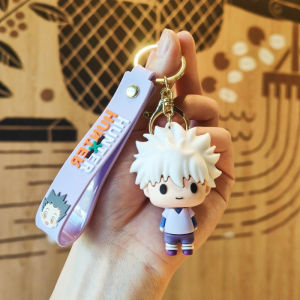 Anime HUNTER X HUNTER Figure GON·FREECSS Silicone Keychain Bag Key Ring Pendant Children Toy Birthday Gifts