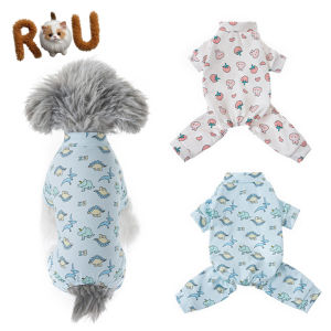 Pet onesie dog pajamas cat jumpsuit warm soft cotton polyester small pet indoor sleepwear sulit budol rabbit dinosaur