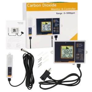 เครื่องมือตรวจสอบก๊าซคาร์บอนไดออกไซด์ AGC30 คอนโทรลเลอร์ CO2 อัตโนมัติ 0-5000ppm ปลั๊ก EU