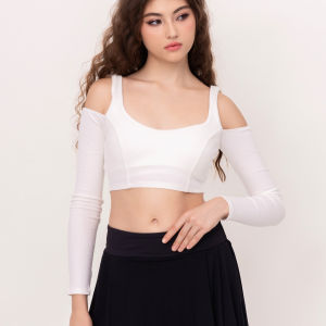 LYB - Áo bra thể thao nữ tập gym yoga picklebal 2 lớp trễ vai tay dài thoáng mát co giãn 4 chiều