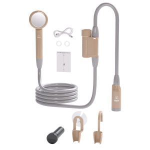 WOWER Portable Shower 2200mAh IPX8 Waterproof Electric shower with 2M hose Rechargeable Electric Shower for Camping Travel Outdoor Beach Hiking Pet Bathing