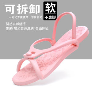 Free Shipping Portable Travel Flip-Flops For Men Suitable For Bathroom Use Non-Slip For Hotels And Beaches Can Be Worn In Two Ways Also Available For Women