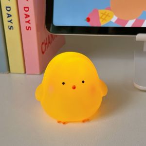 AINACHU Cute Led Night Light Creative Silicone Bedside Lamp Bedroom Decorative Lighting Duck Chicken Cartoon Animal Lamps Bedroom