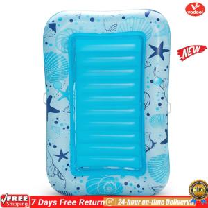[VOF] PVC Inflatable Tanning Water Lounge Chair Dual-Use Sunbathing Floating Raft Thicken Foldable Pool Lounger Bed for Lawn & Water Relax