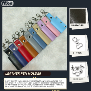PEN HOLDER w/ HOOK high quality thick leather perfect for personal use business give away & etc..