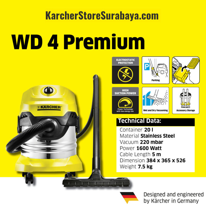Karcher WD4 Premium wet and dry vacuum cleaner
