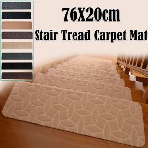 ALLLUCK 76X20cm Staircase Mat Self-adhesive Non-Slip Protection Cover Pads Fashion Safety Stair Tread Carpet Mat Home Decor