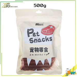 ขนมสุนัข ขนมหมา แถบเนื้อขนมสุนัข ขนมสุนัขขัดฟัน ของใช้สุนัข/อาหารสุนัข โปรตีนสูง ไขมันต่ำ สมดุลทางโภชนาการ ทันที ง่ายต่อการพกพา500g