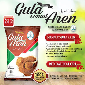 Gula Aren Bubuk Asli Murni 100% Organik Grade A 250 gram Gula Aren Semut 250gr Brown Sugar Asli Murni Palm Sugar 250 gr 100% Original Pondok Aren Bpom Halal