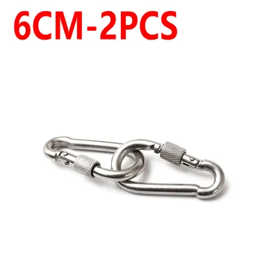 Heavy Duty Stainless 304 & Galvanized Carabiner Snap Hook with Lock Per Piece Camping