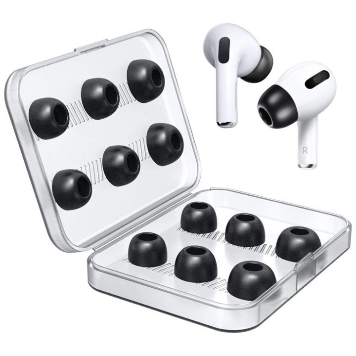Bộ nút tai Foam bọt biển Airpods Pro Gen 1 - Gen 2 New Bee 6 đôi S - M - L - Chính hãng phân phối