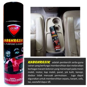 Kabehresik All purpose cleaner 500ml / Foam pembersih multiguna / Interior mobil / sepatu / sofa / karpet / jaket / jok / dasbor / door trim / plafon / All Clear Foam 500ml