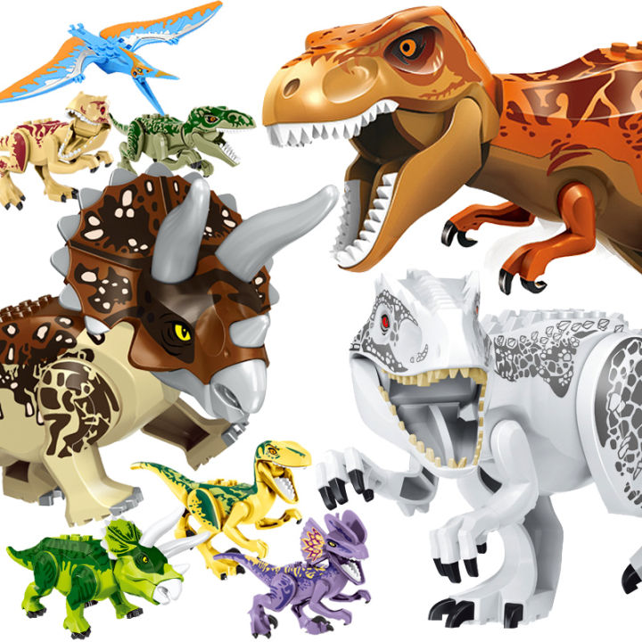 82 Models Dinosaur Figurine Minifigures Velociraptor T Rex Jurassic Dinosaurs World Compatible 9979