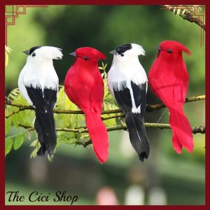 [The Cici Shop] Ditur 1Pcs birds artificial feather foam doves wedding decoration venue ornament