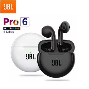 Pro6 TWS Wireless Bluetooth Earphones Touch Control 9D Stereo Headset Build-in MIC Bluetooth Headphones