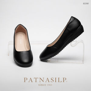 𝐏𝐀𝐓𝐍𝐀𝐒𝐈𝐋𝐏 รองเท้าคัชชู หนังนิ่ม หัวมน เก็บหน้าเท้าดี พื้นนิ่ม เดินได้ทั้งวัน ไม่เมื่อยเท้า l 92290