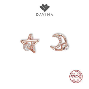 DAVINA Ladies Talasha Earrings Rose Gold Color Sterling Silver 925 - Anting Wanita Perak S925