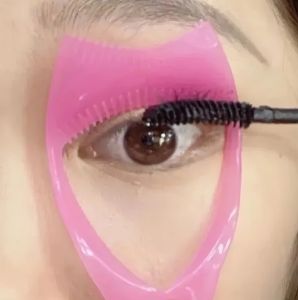 DORISNA Eyelash Tools 3 In 1 Mascara Shield Guard Curler Applicator หวีคู่มือการ์ดแต่งหน้าเครื่องมือความงามเครื่องสำอางเครื่องมือ