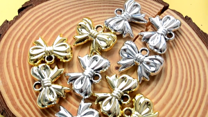 10 Pieces Bowknot Pendants Making Accessories DIY Charm Perfect for DIY Bracelet Bangle Necklace