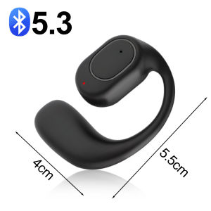 Bluetooth 5.3 Wireless Ear Hook Earphones Single Mini LED Display HD Calling Mic Earbuds Noise Cancelling Sports Headset Music Headphones