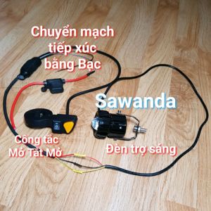 Bóng đèn trợ sáng 2 màu Vàng Trắng khung nhôm To có ballat dây dài