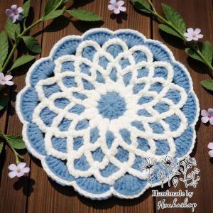 💖Đế Lót Ly Hoa Sen 2D- Len Móc Thủ Công – Bền & Sang💖