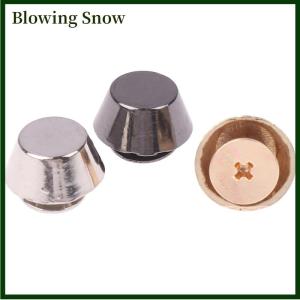 Blowing 10ชุดหมุดย้ำด้านล่างของกระเป๋าโลหะสำหรับกระเป๋าหนังแบบ DIY หมุดย้ำเพื่อการป้องกันการสึกหรอสำหรับกระเป๋าด้านล่างอุปกรณ์เสริมเข็มขัด