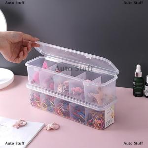 [COD] Auto Stuff กล่องเก็บของตั้งโต๊ะห้าช่องใสสำหรับผู้หญิงอุปกรณ์เสริมผมอเนกประสงค์