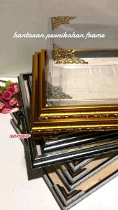 (Promo) Kotak Seserahan Nikah Fiber Frame Isi 3 Box Hantaran Pernikahan Dengan Tutup Mika