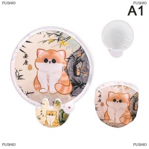 [COD] FUSHI0 Phim Hoạt Hình Di Động Gấp Fan Hâm Mộ Kawaii Sáng Tạo Có Thể Gập Lại Fan Hâm Mộ Mùa Hè Mát Mẻ Tay Bay Đĩa Túi Vải Fan Quà Tặng Cho Trẻ Em