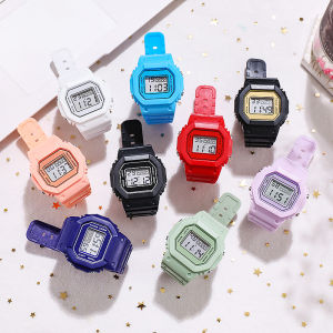 Korean Cute Candy Color Watch Unisex Watches Student Sports Digital Waterproof Watch Multi-functional Luminous Electronic Watch