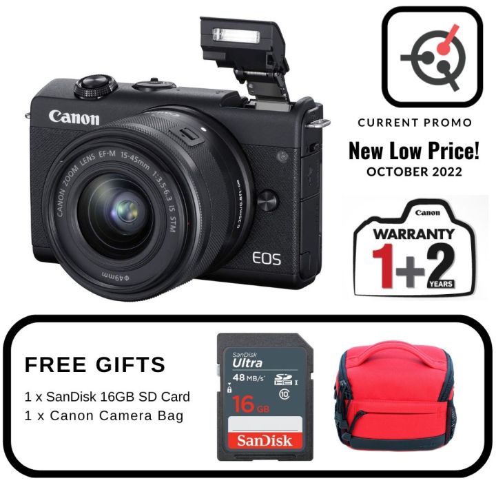 Canon EOS M200 EF-M 15-45mm IS STM Megapixel Camera 3-Year