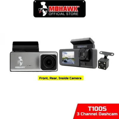 Mohawk 3 Channel DVR Car Camera Dashcam Grab Car Driver Safety Video Recorder 1080P FHD T100S