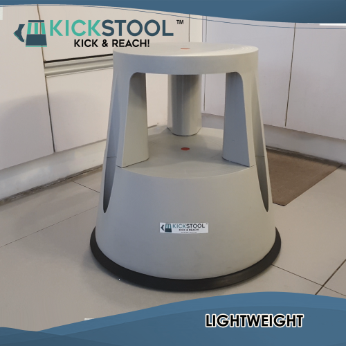 KICKSTOOL Twin Lift Step Stool Rolling Step Stool Storage Foot