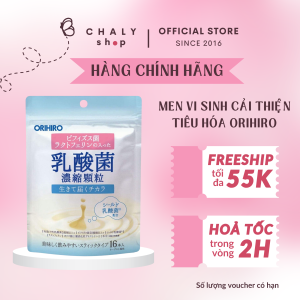 Men vi sinh bổ sung lợi khuẩn Orihiro 16 gói x 1g của Nhật Bản. Hỗ trợ đường ruột và tiêu hoá hiệu quả