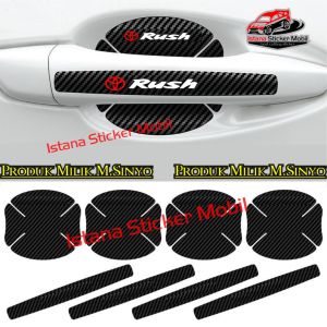 stiker pelindung pintu mobil rush sticker karbon 3d anti gores handle mobil toyota rush gr all mobil rush