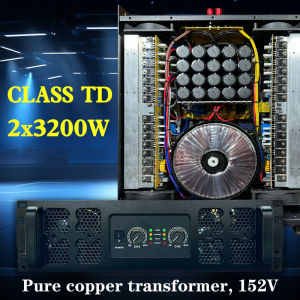 PADON TD3200 professional amplifier 8 ohms two channels class TD audio amplifier dual 18inch