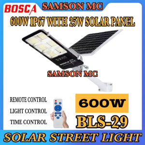 BOSCA 3 Years Warranty IP67 Solar Street Light Waterproof Outdoor Street Light Remote Light Bracket BLS-29 400W 600W Set