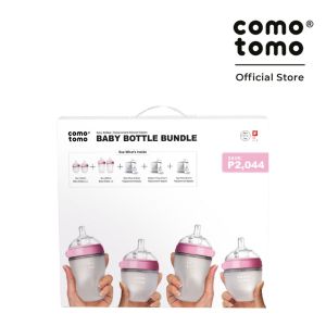 Comotomo Baby Feeding Bottle Bundle - Pink
