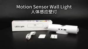 Colorful Motion Sensing LED Wall Light Adjustable Color RGB Decorative Light USB Rechargeable Magnetic Corridor Light For Bedroom