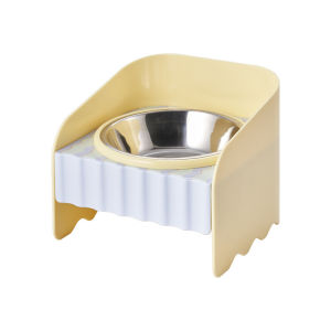YOUYITIAOYU Elevated Stainless Steel Cat Bowl Anti-Spill Raised Pet Feeder for Cats Small Dogs