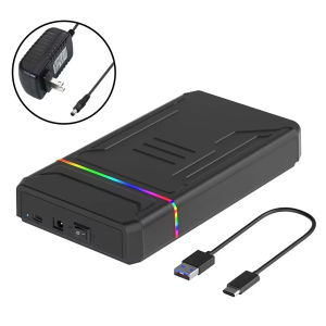 Kebigumei 2.5/3.5 Inch vỏ đĩa cứng SATA Để Loại C Ổ Cứng Bộ chuyển đổi vỏ Lên đến 6Gbps Hộp ổ HDD gắn ngoài Cho PC Máy Tính Xách Tay 12V 3A Điện