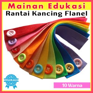 Mainan edukasi Mengancing RANTAI FLANEL dengan kancing Sensory Play Montessori Toys