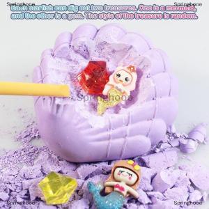 [COD] Springhooe Mermaid Shell Gemstone Digging Kit Archaeological Excavation Handmade Toys Children Excavation Treasure Fossils Kit For Kid Gift