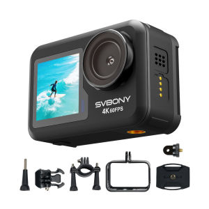 Svbony Upgraded Act20 4K60fps 12m bare Waterproof Action Camera Diving Fishing Surfing Dual Screen EIS WIFI Vlog Cycling Motorcyle