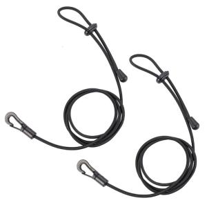 2Pcs Safety Rod Adjustable Canoe Paddle Safety Lanyard Strap with Snap Hook for Kayaking Securing Canoe Surfing Cycling