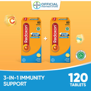[Bundle of 2] Redoxon Double Action Chewable Orange Tablets (60`s)