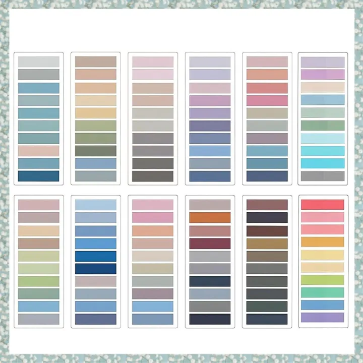 Tab Color Chart 2400 PCS Sticky Tabs,120 Colors Writable Sticky Note Tabs for Binders ...