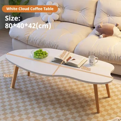 LALA Double layered Wooden Coffee Table Living Room Small Side Table Simple Modern Meja Ruang Tamu Meja Kopi Perabot Rumah Bedside Table 茶几